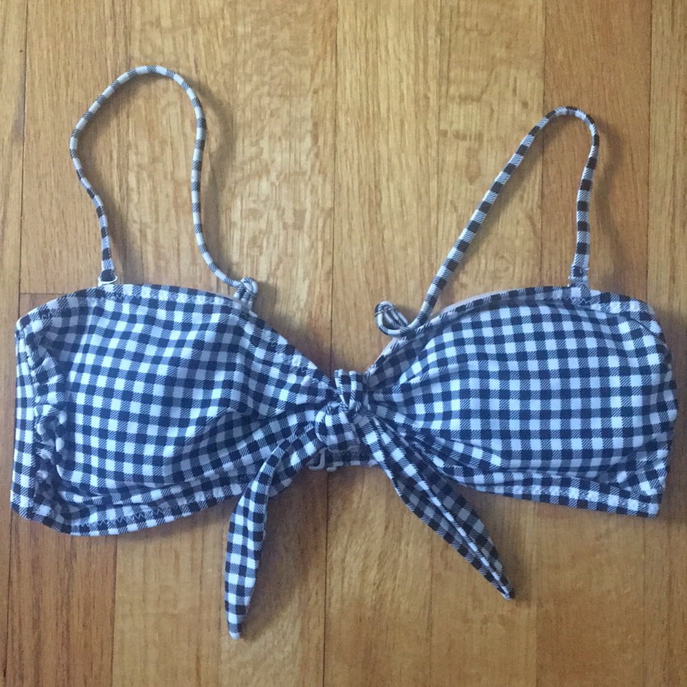 NWOT Gingham Bikini Top